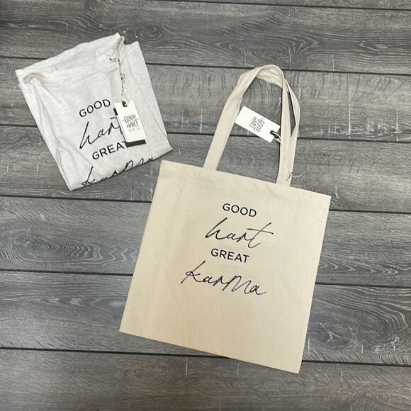 NEW Matilda Jane Good Hart Great Karma T Shirt and Bag Set Women’s Size Small - Picture 4 of 5